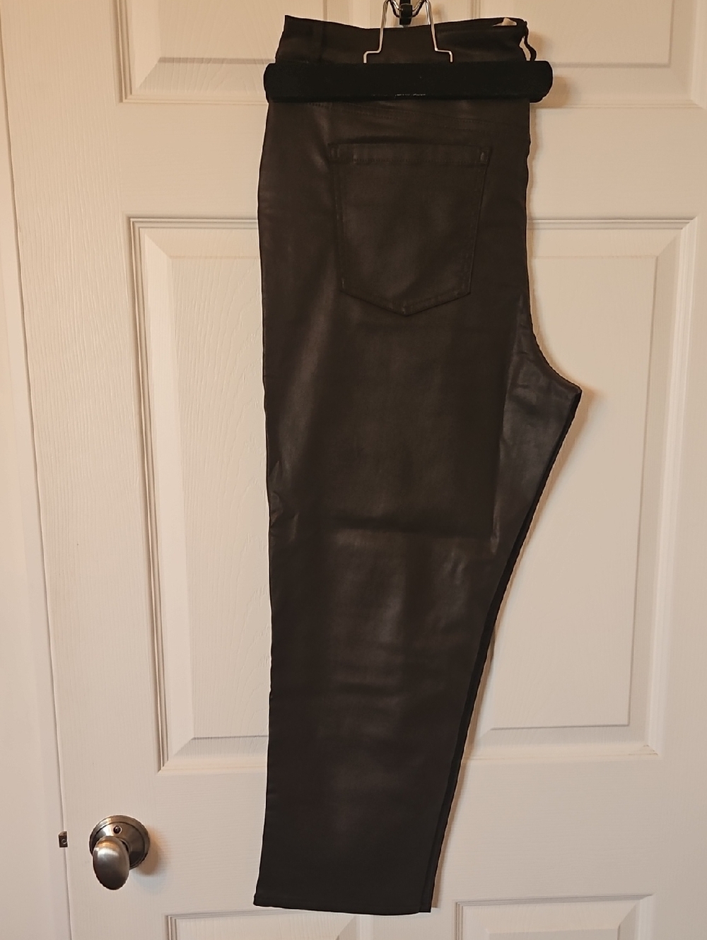 Soft Surroundings Dark Brown Jeans with Decorative Button